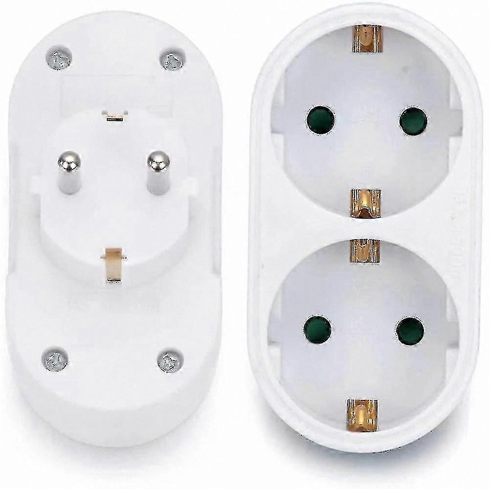 2 Slot Double Plug Multiple Plug Socket Multi Plug Adapter Horizontal T-Good