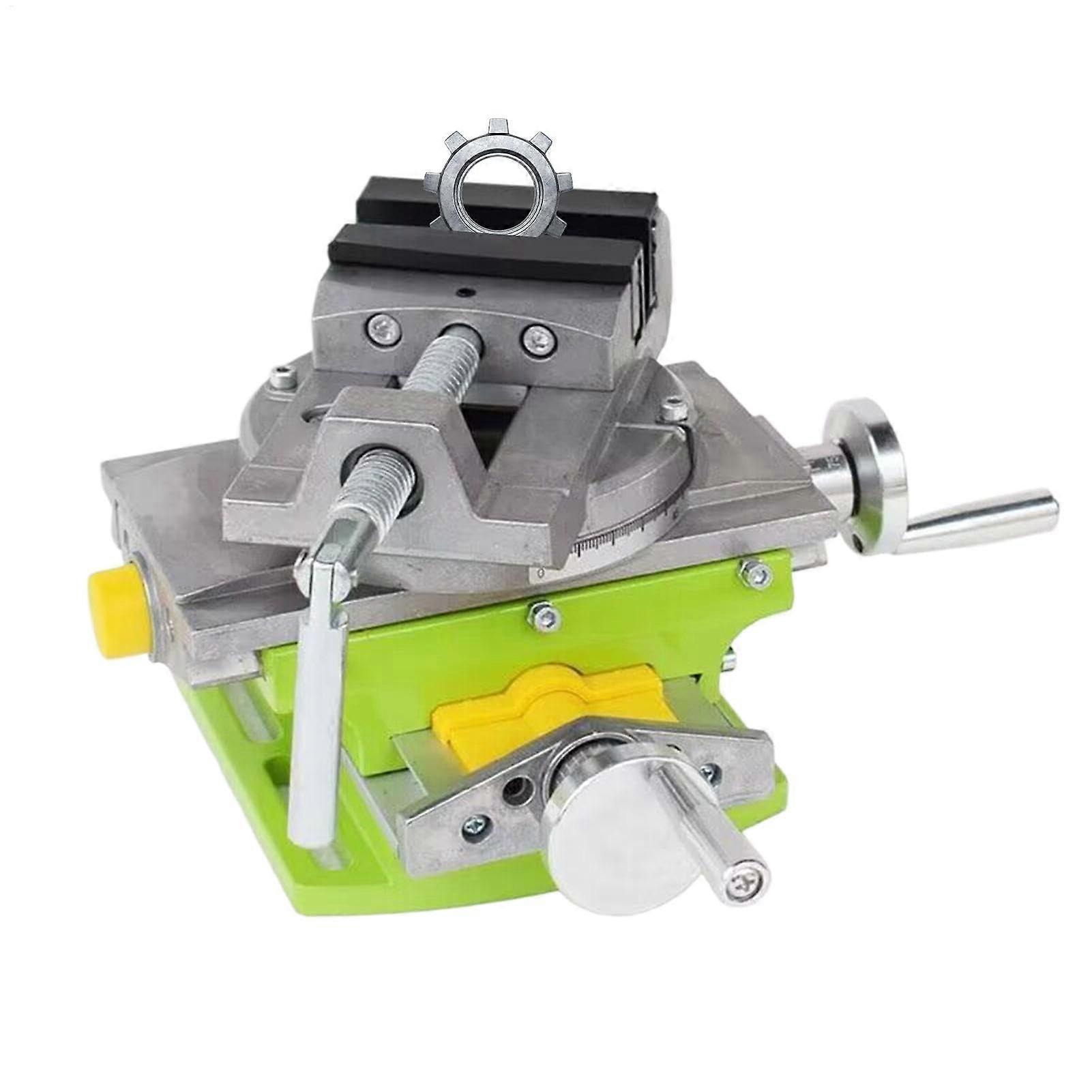 Drill Press Vice – Rotatable Sliding Milling Vice for Wood, Robust Bench Clamp, Compatible with Drill Presses