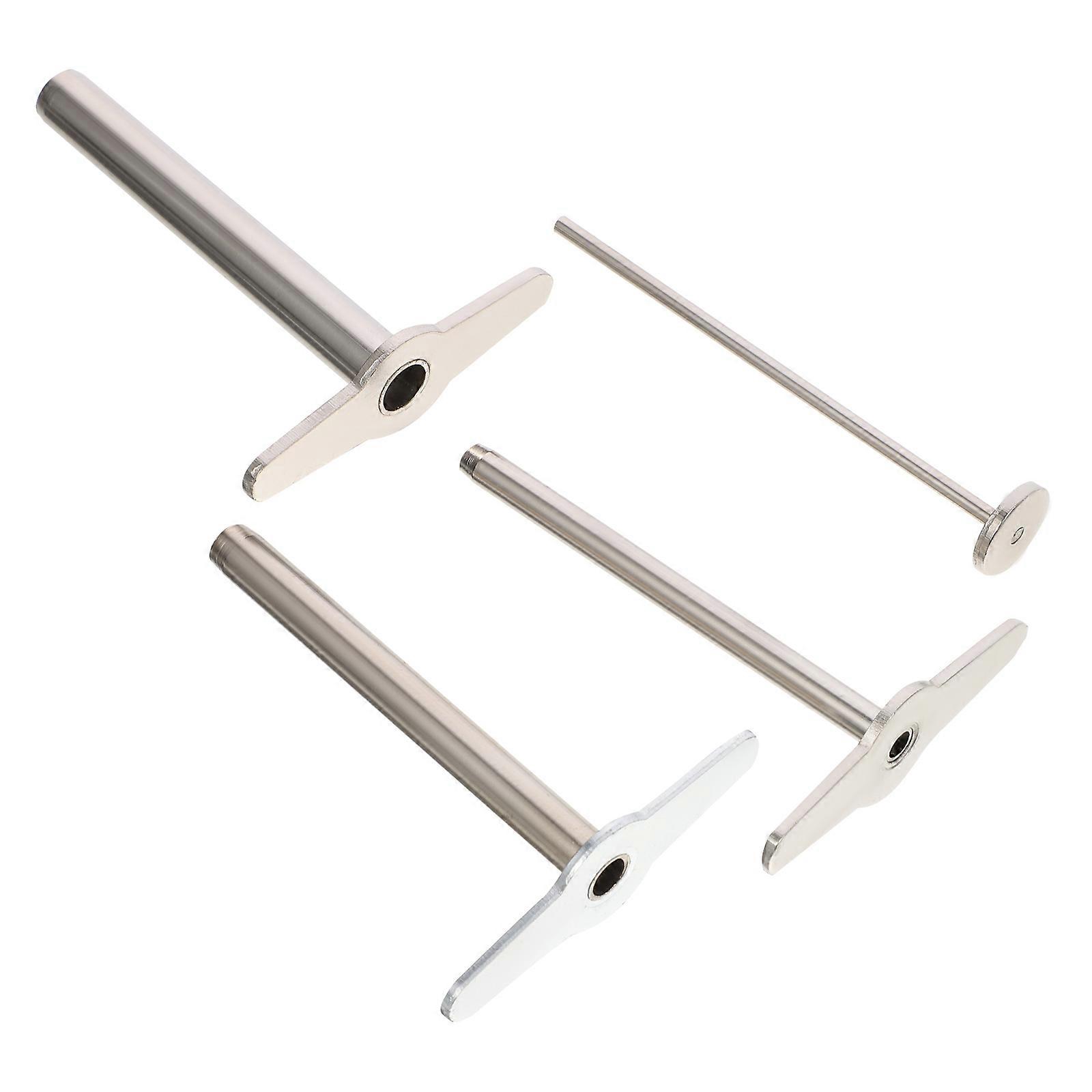 4 Pcs Steel Hole Punchers for DIY Use Silver Color Compact Size Drilling Tools