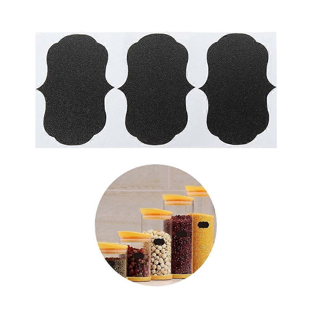 108Pcs Adhesive Label Sticker PVC Message Labels For Home Marking Refrigerator Bottle Black