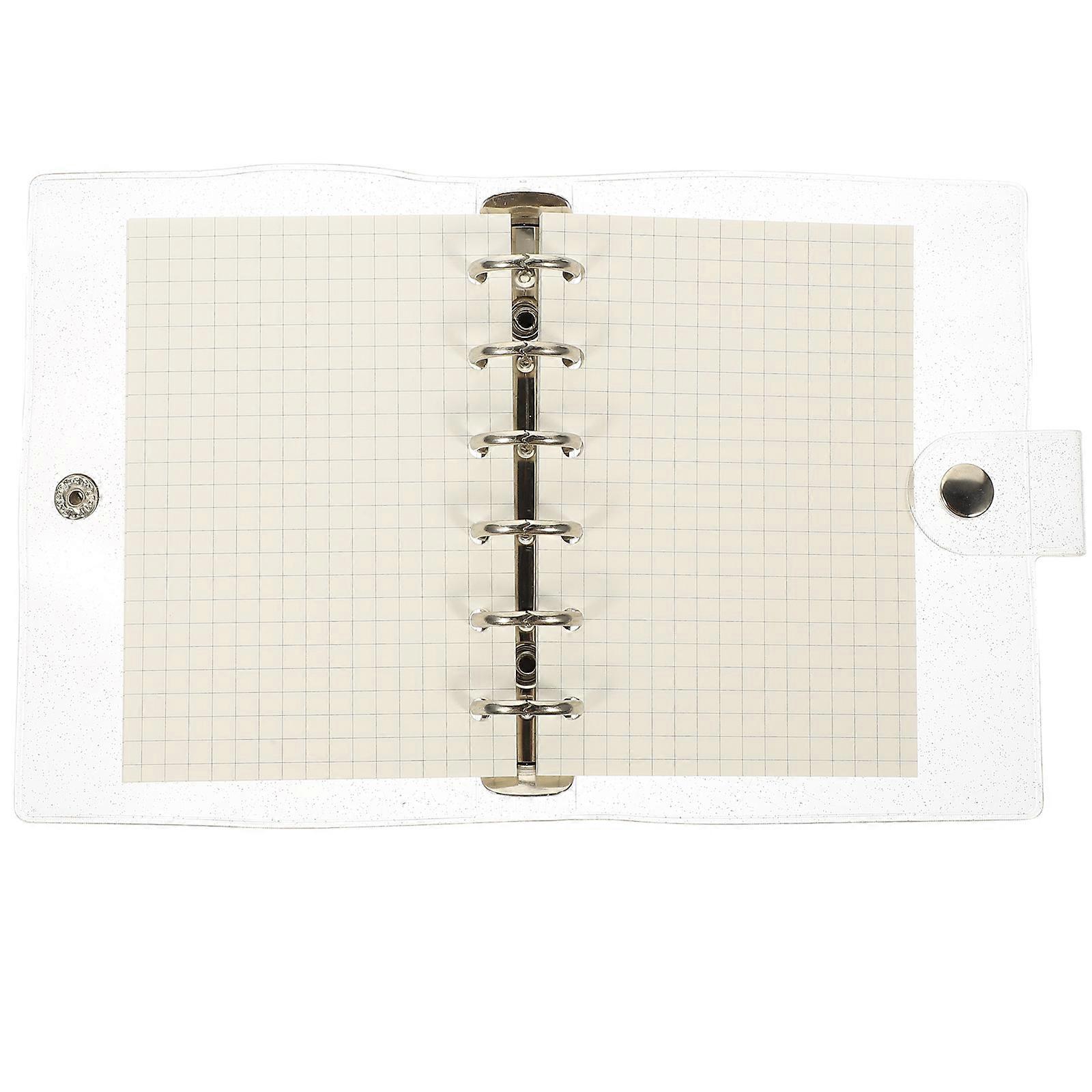 Back to School Small MultiColor PVC LooseLeaf Notebook for Office Use Compact 6Rings Binder with Transparent Cover
