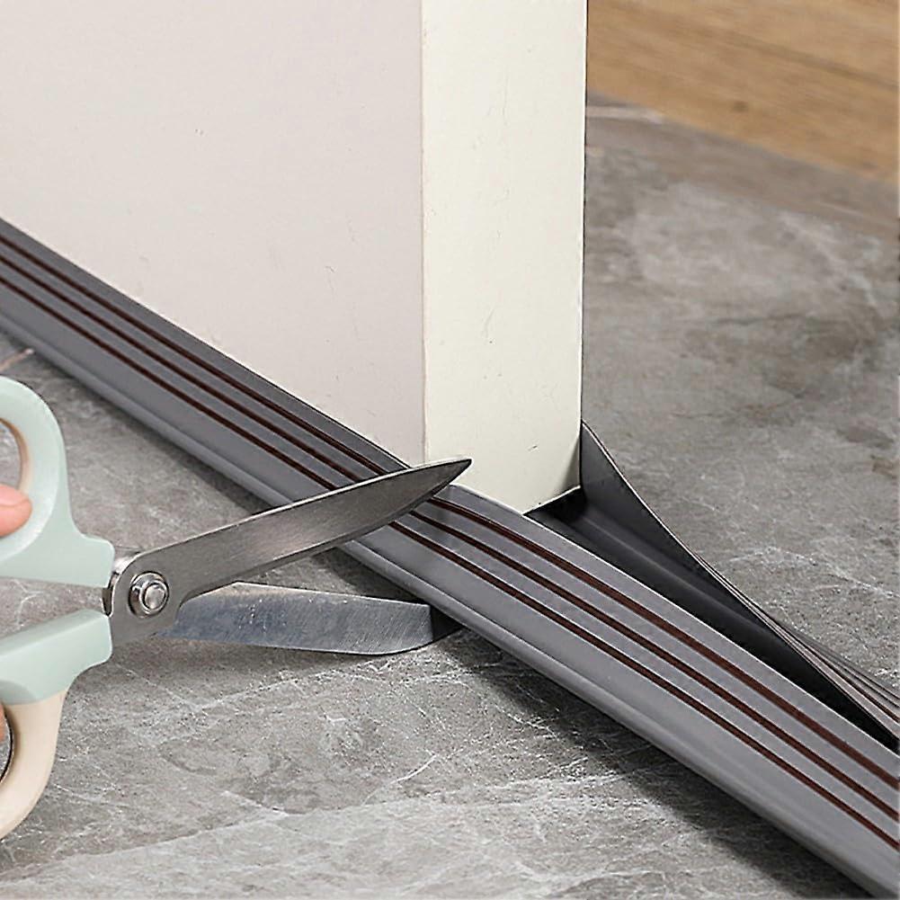 Door Draft Stopper, Energy-Efficient Weather and Noise Blocker, Brown, 5 cm Wide, Universal Fit for Home Use