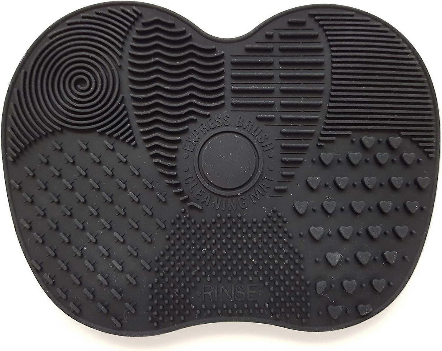 Silicone Brush Cleaner - Multi-Pattern Mat (Black)