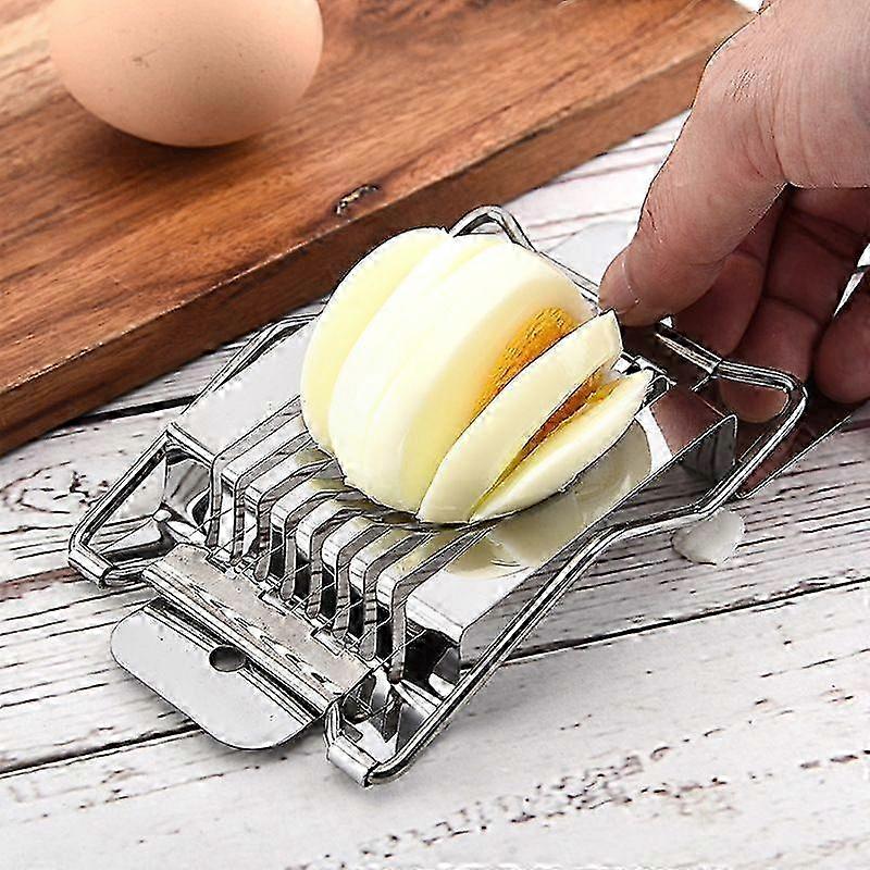 Stainless Steel Egg Slicer Set - 2 Pack Kitchen Tool for Creative Pine Shape Cutting