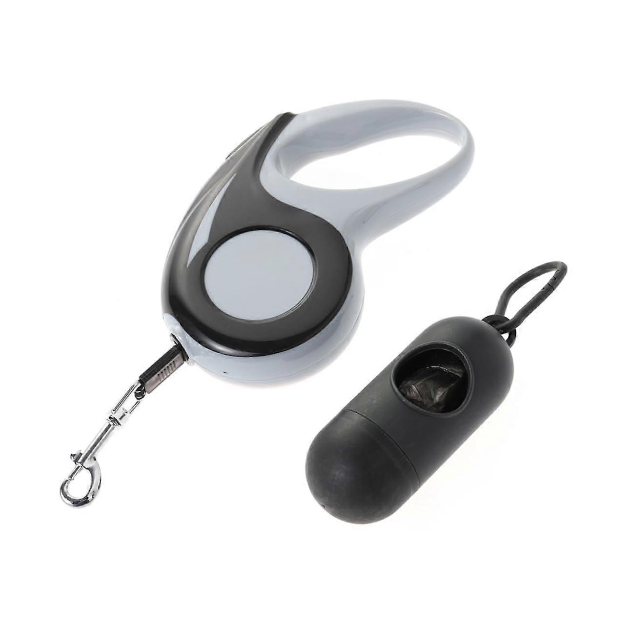 Retractable Dog Lead Extendable Leash For Puppy Automatic Lock Telescopic Pull Rope Black Nylon Strap