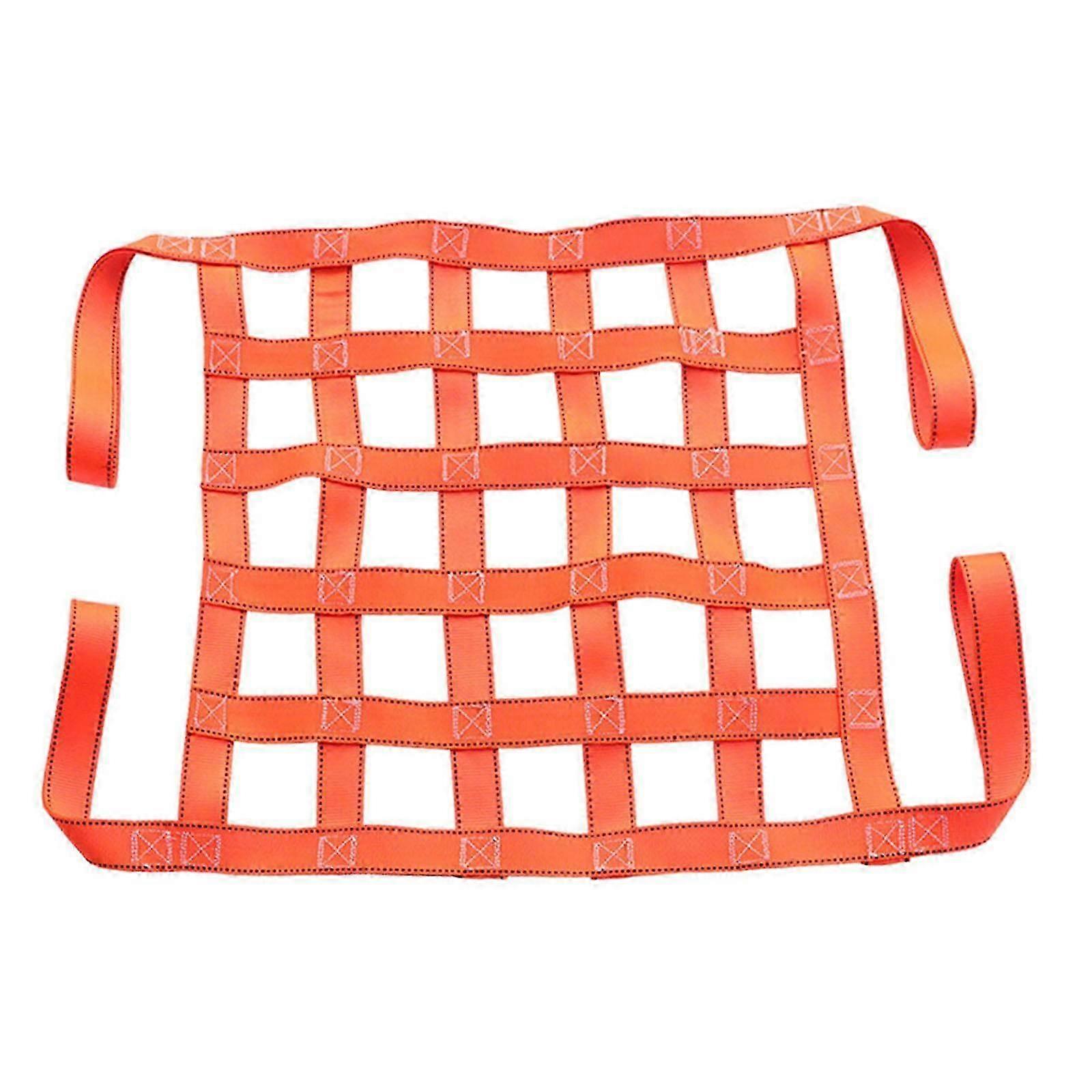 Cargo Lifting Net Orange Flat Hoisting Net Multifunctional Cargo Hanging Net