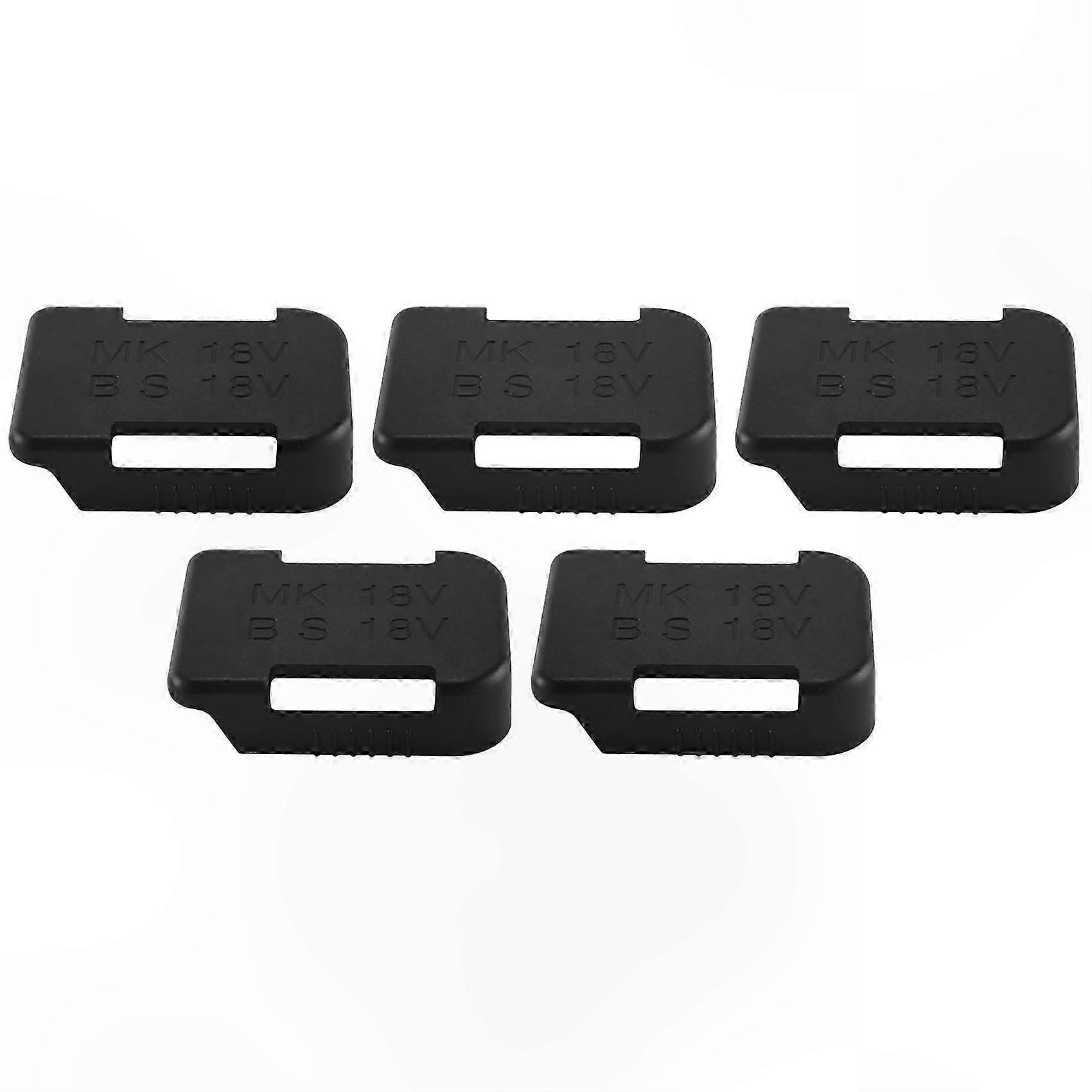 5-Pack Battery Organizer Rack for 18V Tools, Durable Storage Case, Black
