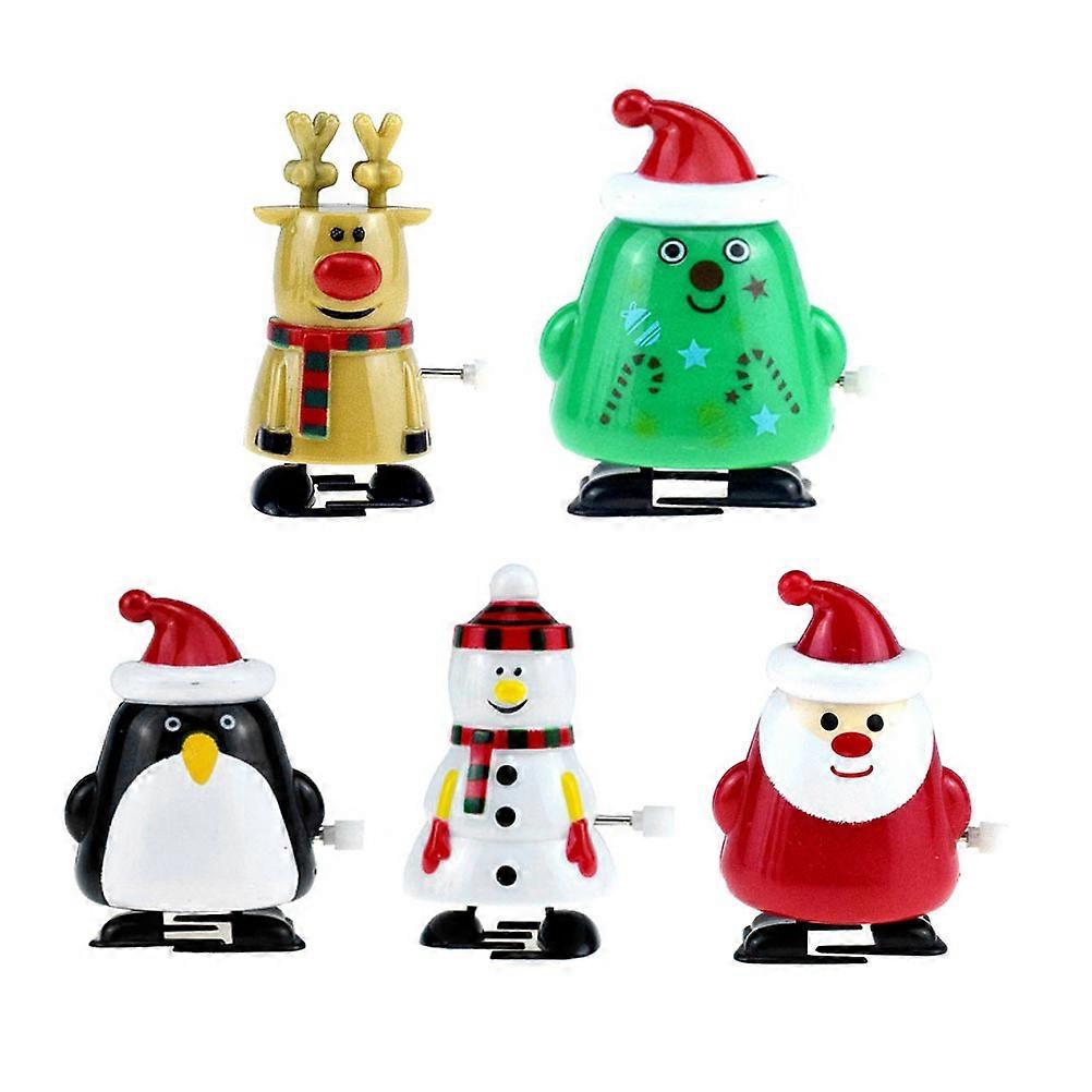Clockwork Toys for Kids Christmas New Year Celebration Assorted Color Environment Friendly Material for Educational Purpose 5Pcs