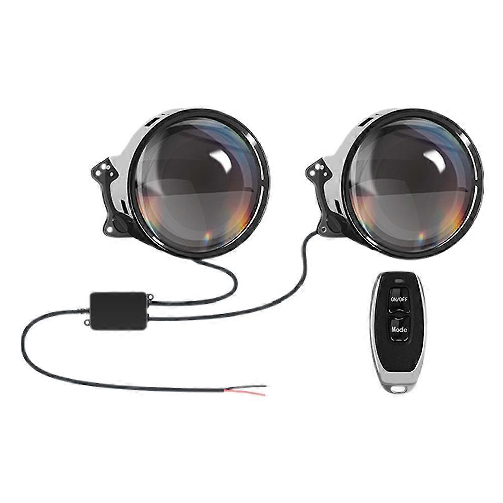 LED Car Dynamic Devil Eyes Lights, 6 Color Modes Remote Control, 12-36V Universal for SUV/Car