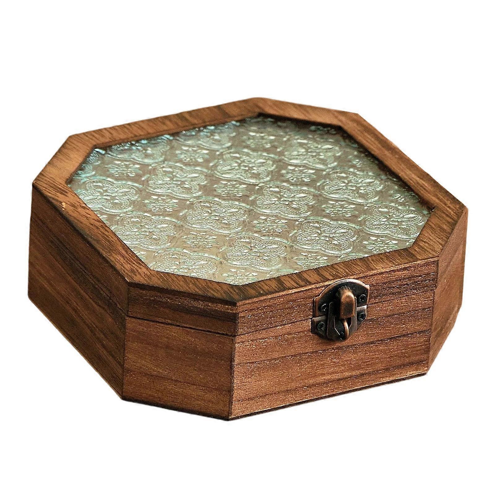 Jewelry Case Wooden Storage Box Container Versatile Large Capacity Trinkets Box