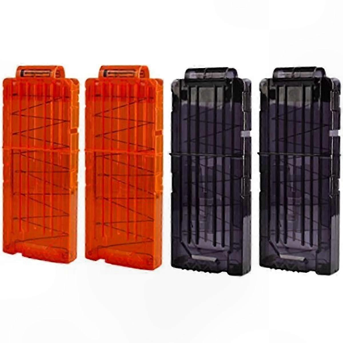 Toy Gun Accessory Kit with 4 Clips and 12 Foam Bullets for Blaster Games - Compatible with Most Elite Series Dart Toys