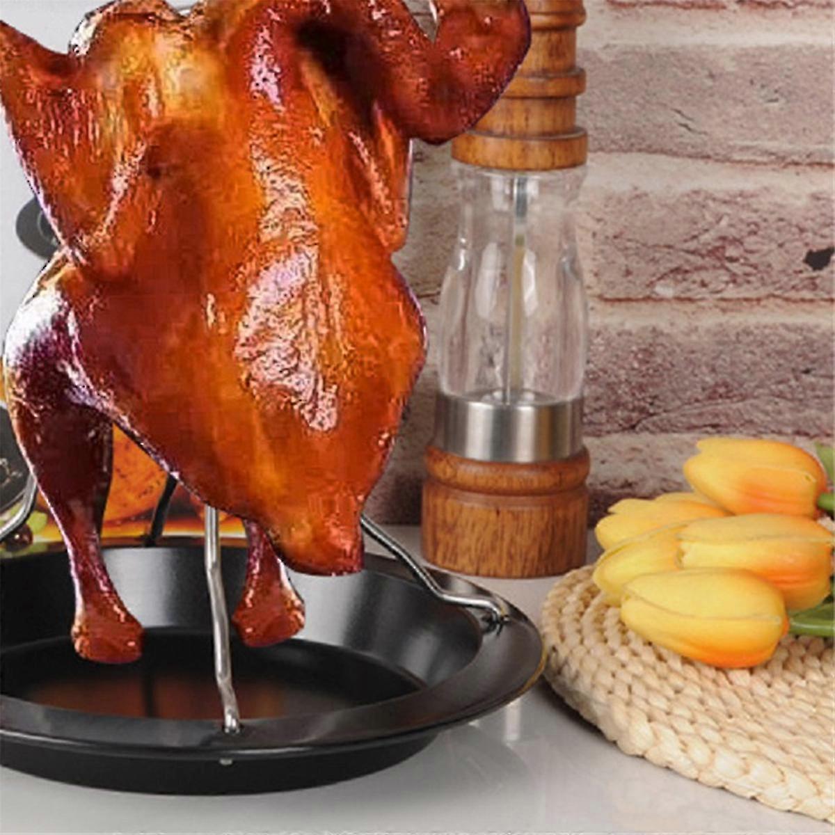 Grelha para assar frango com assadeira antiaderente