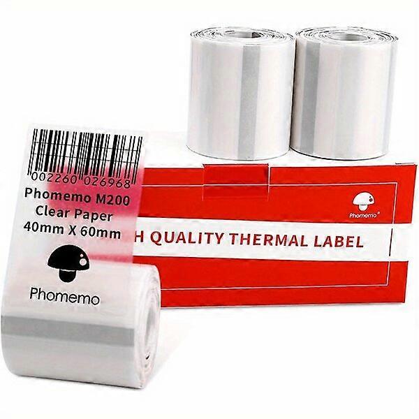 Transparent sticker labels, 3 rolls, suitable for multiple scenarios and easy to identify