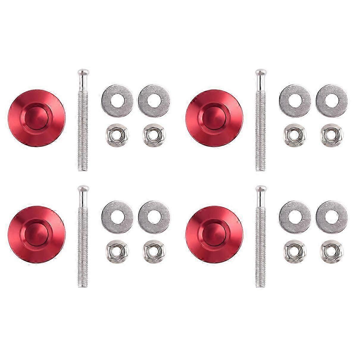 4X Quick Release Push Hood Latch Button Car Pin Bonnet Lock Bumper Clip ...