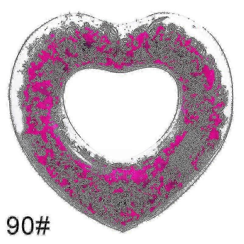 Full Transparency Water Ring Swimming Ring Heart-shape Inflatable For Adult