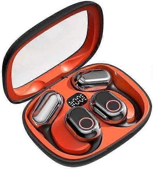 Wireless Bluetooth Earbuds HiFi Stereo LED Display Earhook Waterproof(Grey)