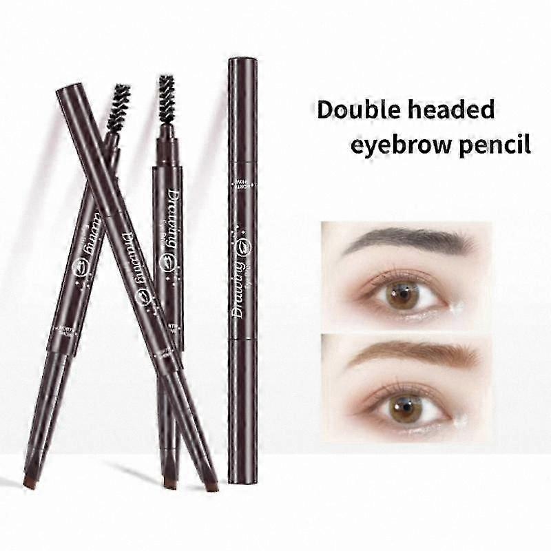 Waterproof Brow Liner Pencil with Brush for Eyebrow and Eyeliner Makeup Application Tools