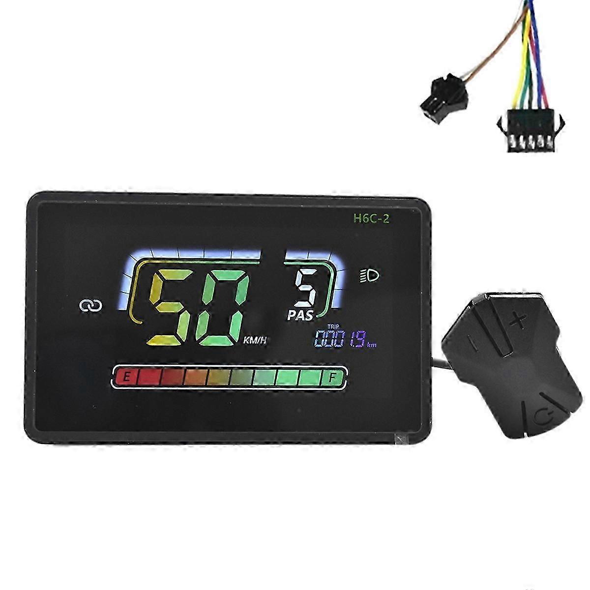 H6C-2 E-Bike Bluetooth Speedometer LCD Display Meter SM5+2PIN