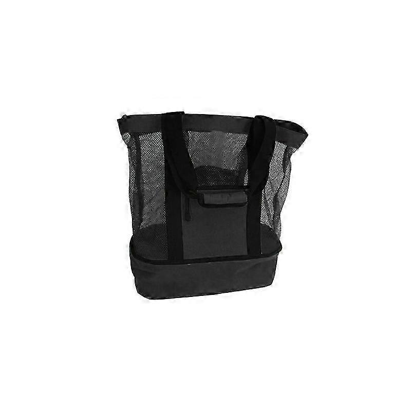 Beach Storage Bag with Removable Mesh Handbag and Insulated Cooler Function for Picnics