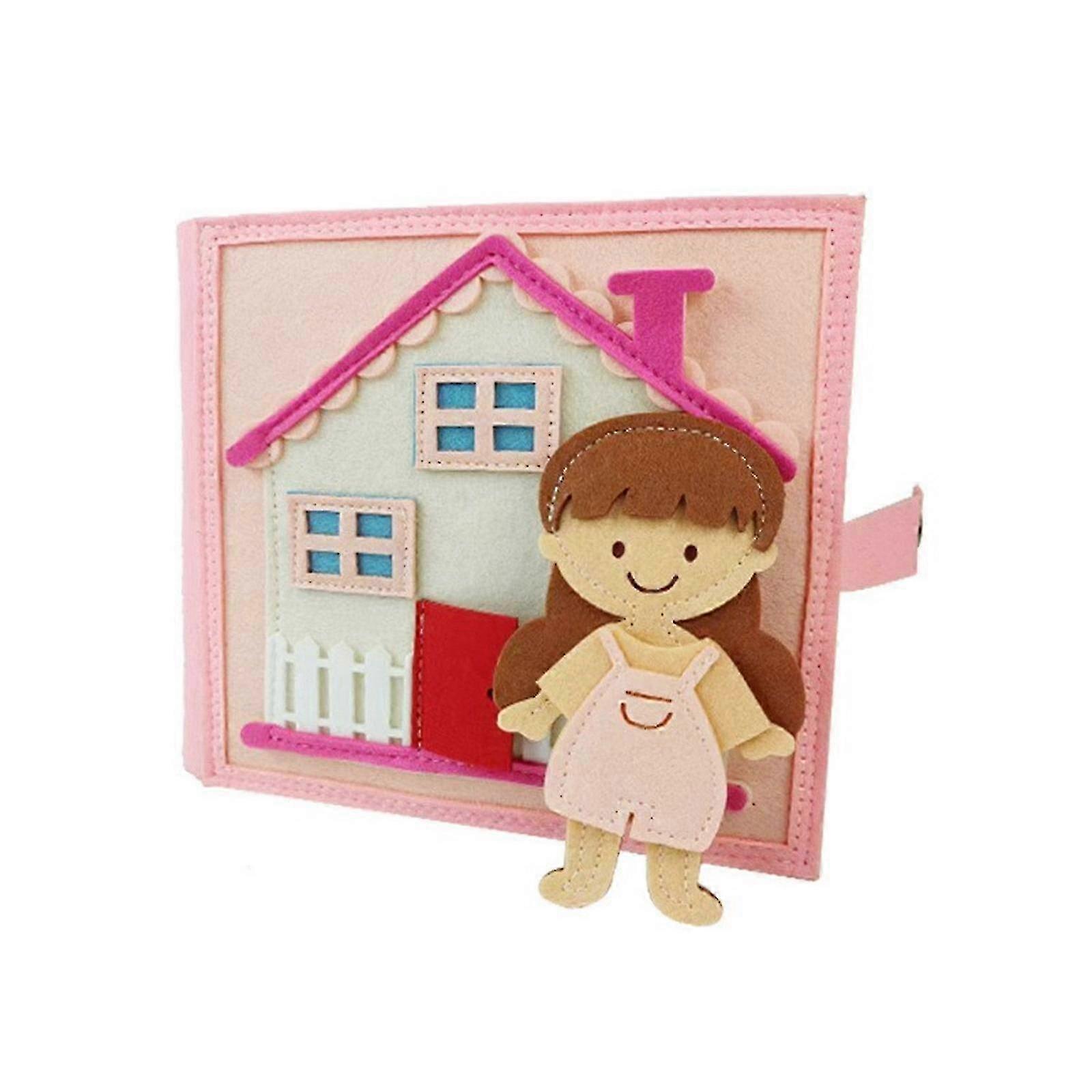 Cartoon Learning Book for Toddler Felt Quiet Books Early Learning Development Activity Book Interactive Educational Toy