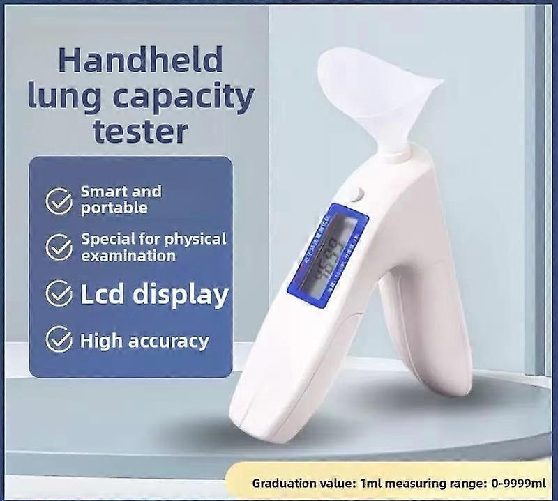 Peak Flow Meter Spirometer Bærbar PEF Tvunget Ekspiratorisk Volum FEV1 Lungetester