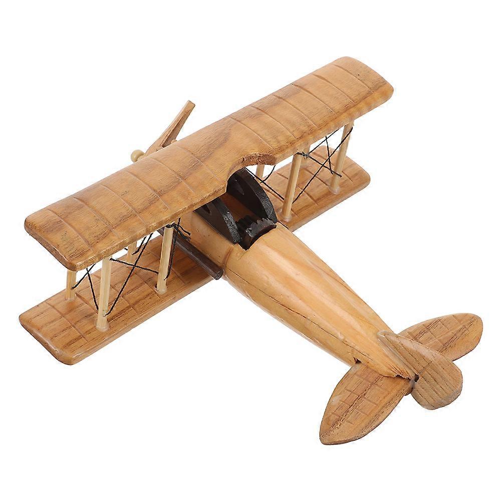 Vintage Wooden Airplane for Decorative Display with Retro Charm