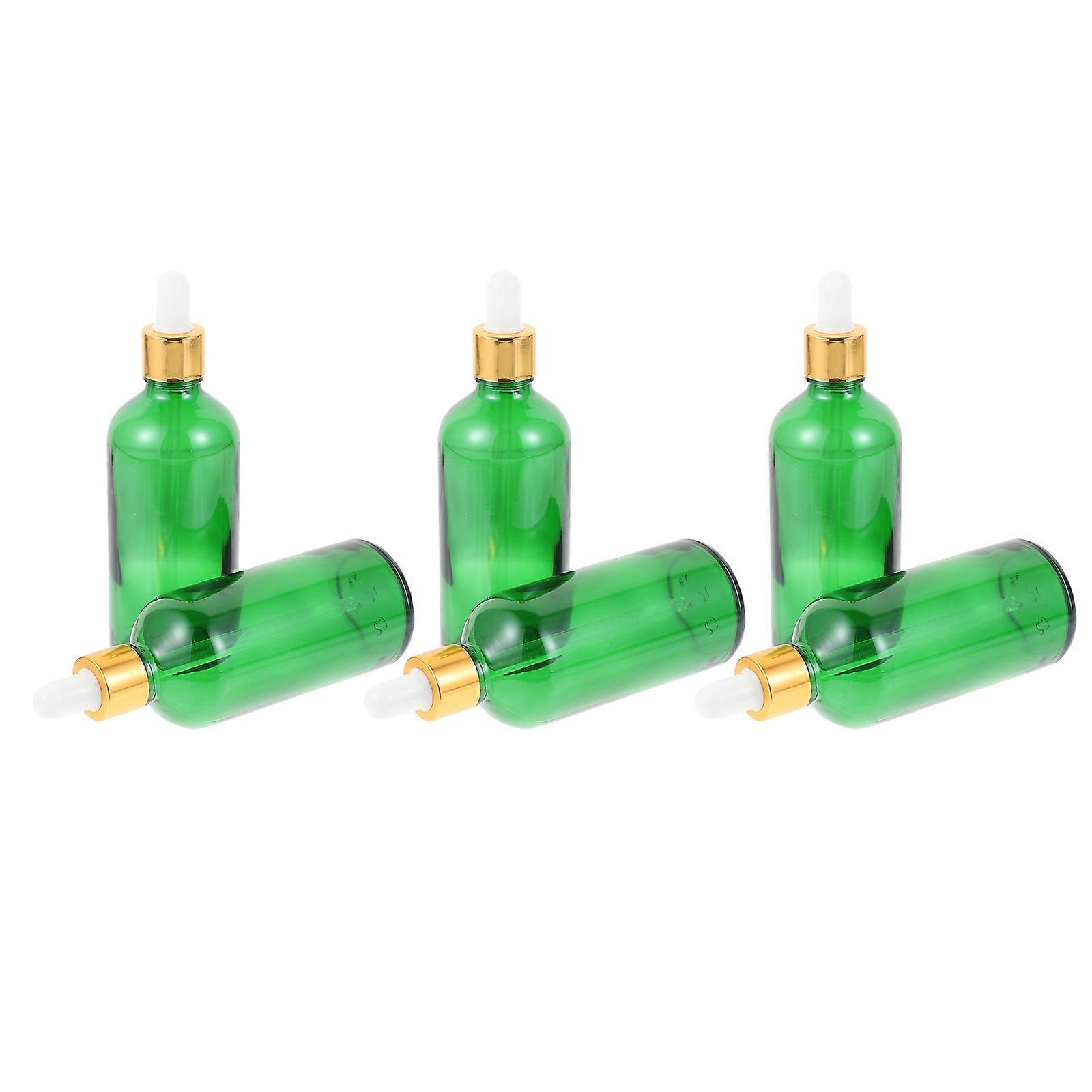 Glass Cosmetic Dropper Bottles for Storage Use 12Pcs Green Color