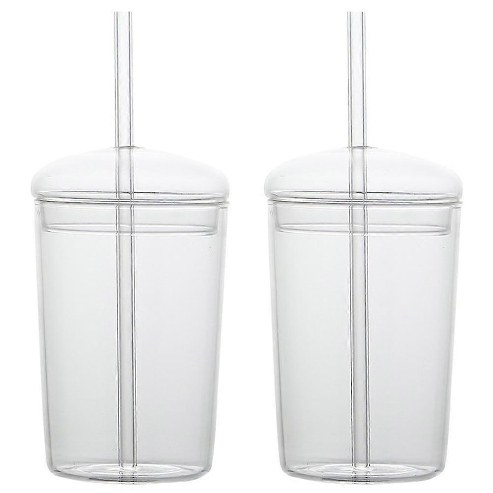 Glass Cups with Straw for Drinking 8Sets Clear Glass Tumblers