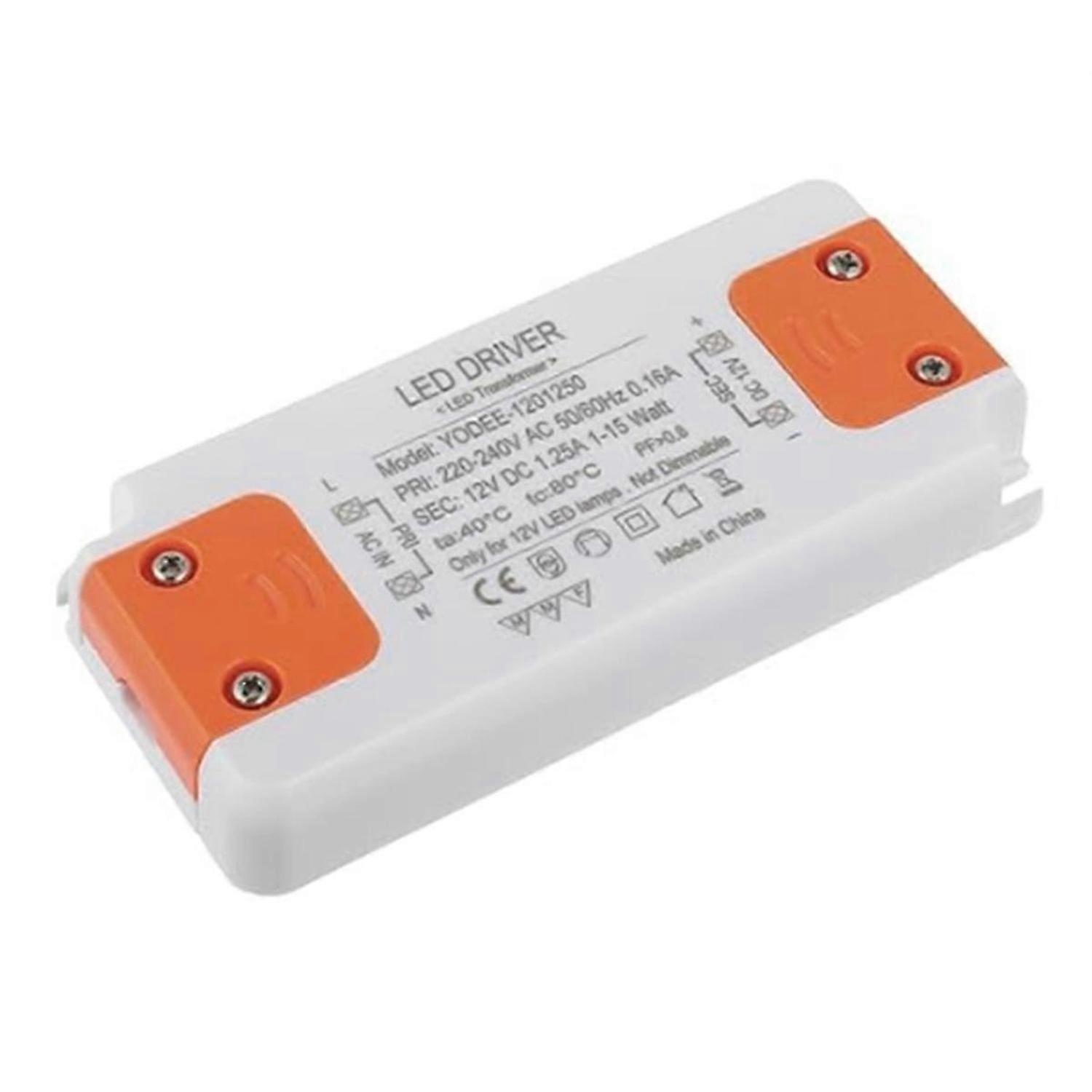 12V 15W LED Low Voltage Transformer No Noise LED Driver Power Supply