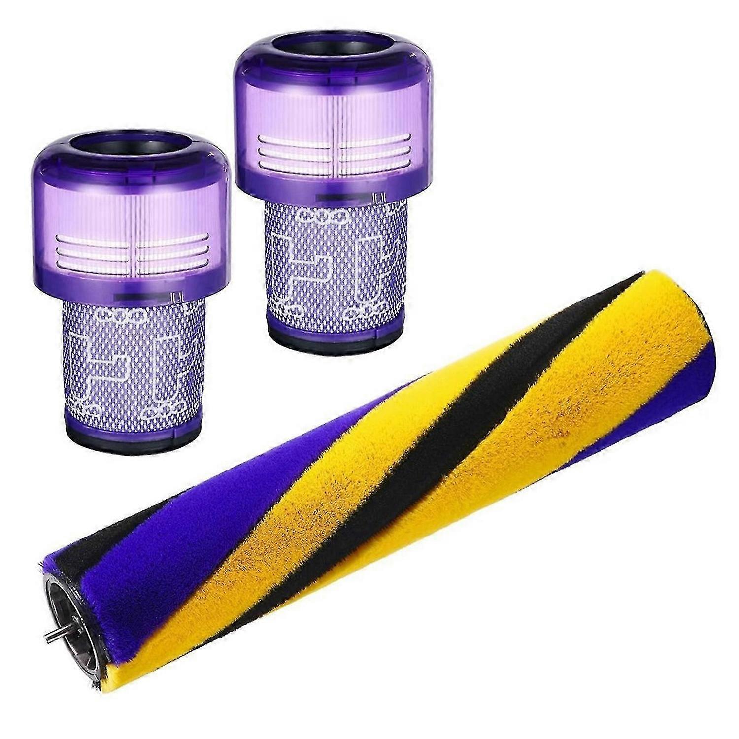 For V12 Detect Slim Roller Brushes, Vacuum Cleaner Roll Floor Nozzle Accessories with HEPA Filter
