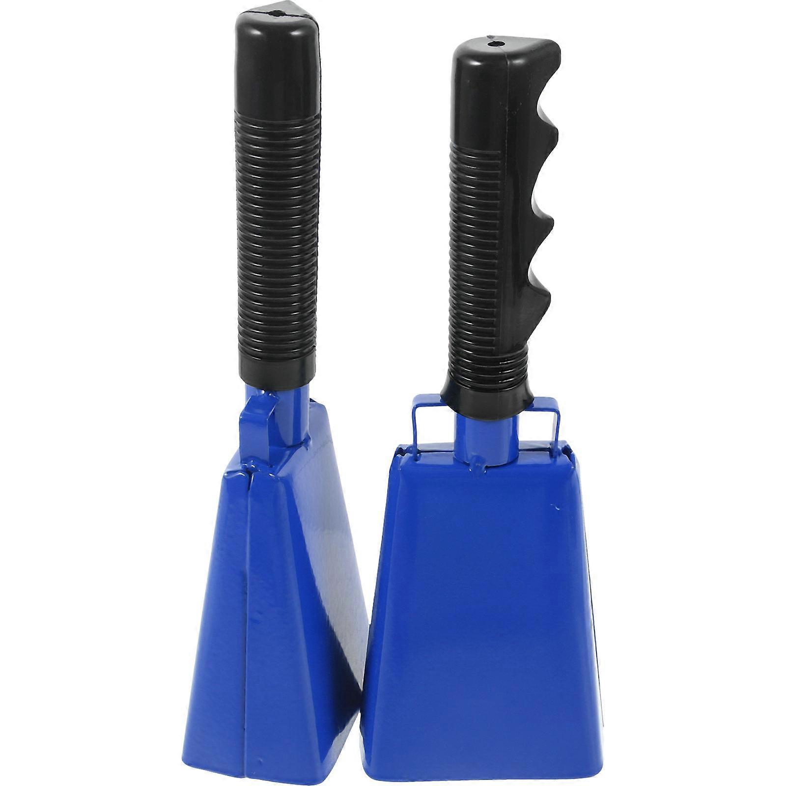 Cowbell Instrument Noisemakers for Football Games 6Pcs Blue Metal Bells