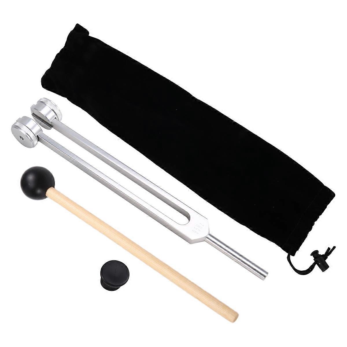 95 Hz Tuning Fork Inst ent with Hammer and Silicone Base for Healing Sound Healing Therapy and Yoga