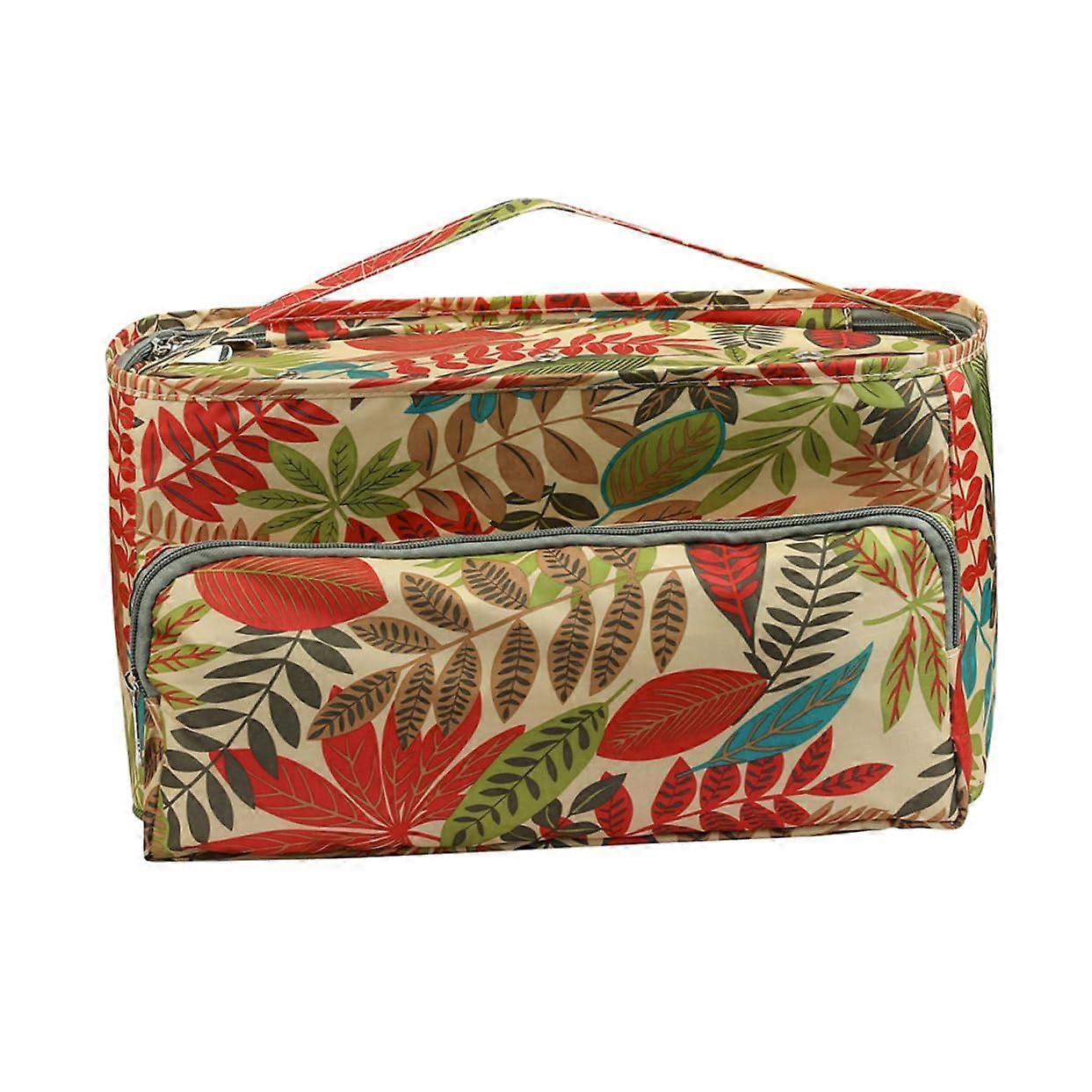 Square Embroidery Tool Storage Bag Durable Zipper Pocket Versatile Tote Travel For Beginners And Sewing Enthusiasts