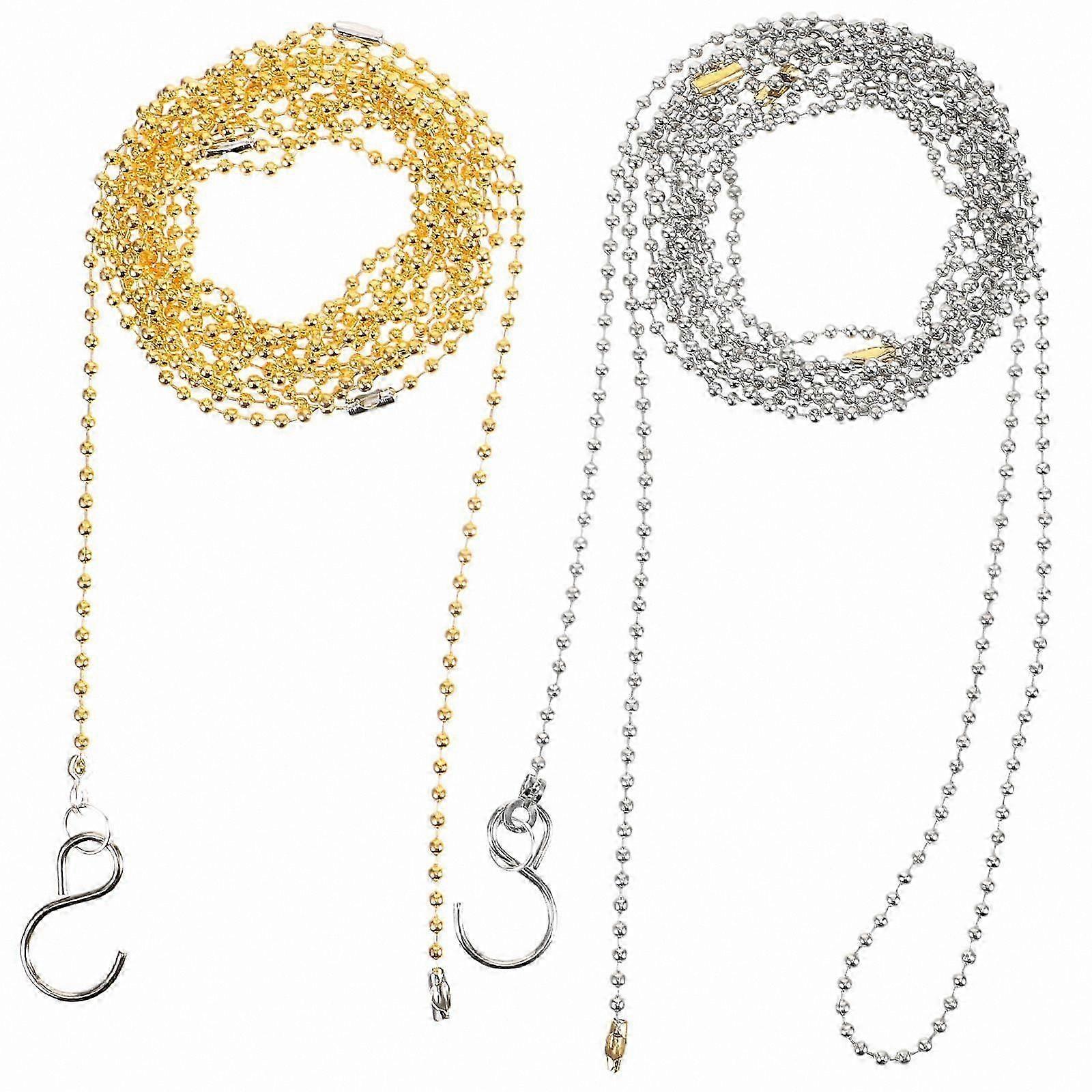 Durable Silver Volleyball Net Height Chain for Versatile Use in Referee Equipment 2-Pack