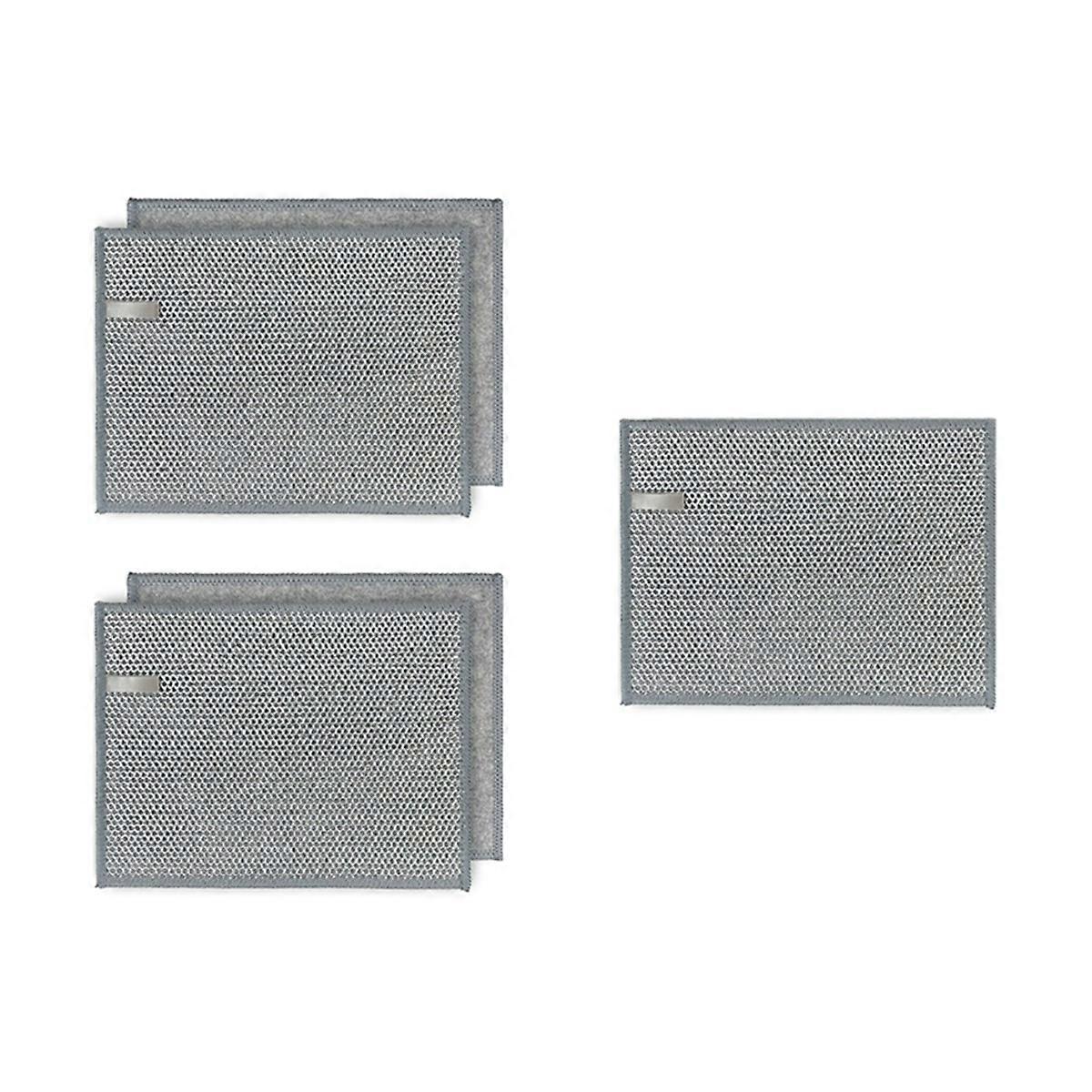 5Pcs Multipurpose Dishwashing Rags Reusable Scrubbing Pads,Gray