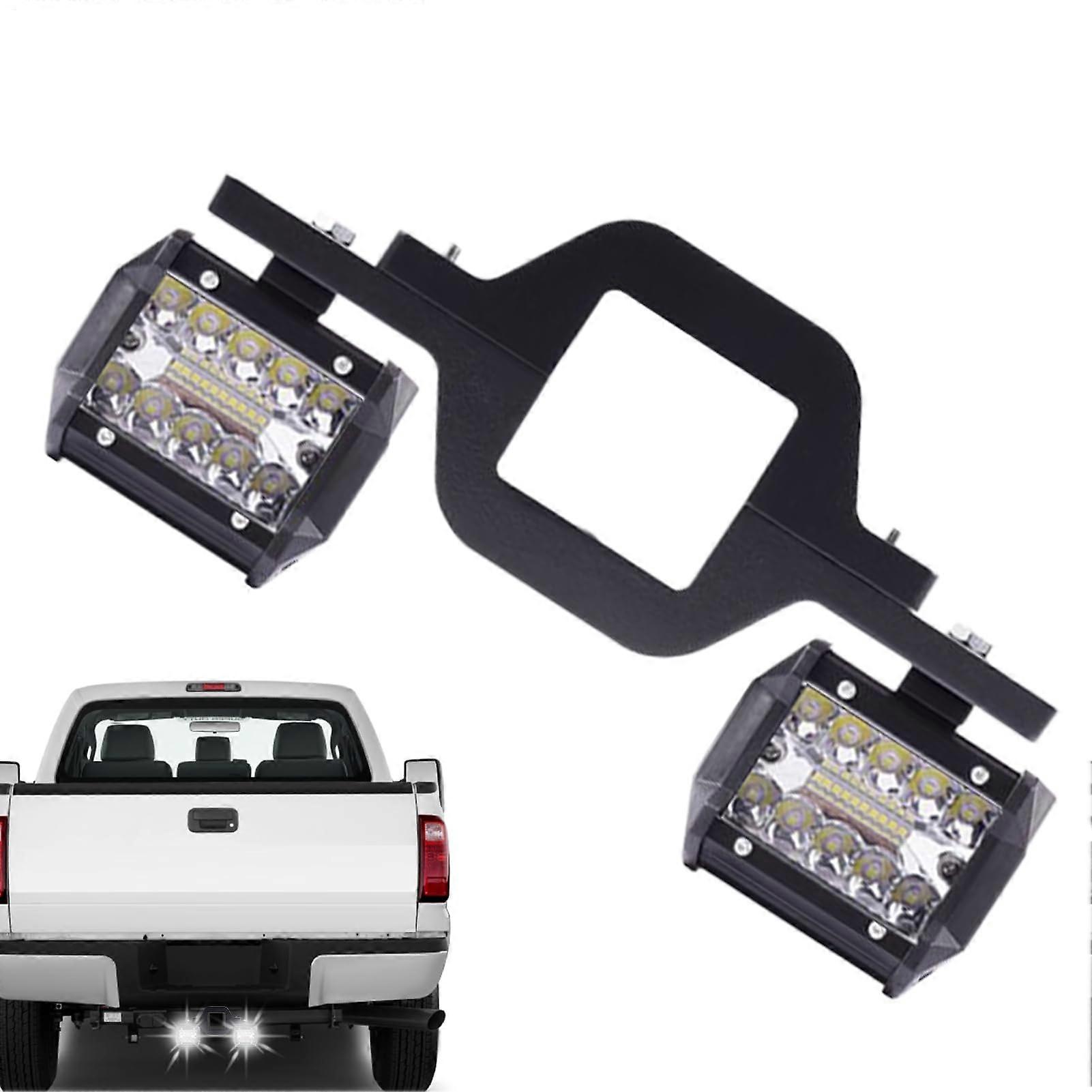 LED Pods Backup Reverse Lights Strip, Waterproof Dustproof Spotlight, Towing Hitch Brackets, 60W Car Accessory