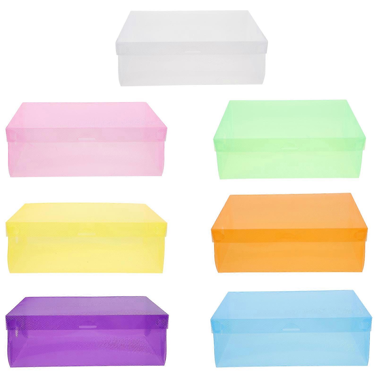 Sneaker Storage Container Stackable Design Shoe Display Assorted Color 28x18cm Closet Organization 21 Pcs