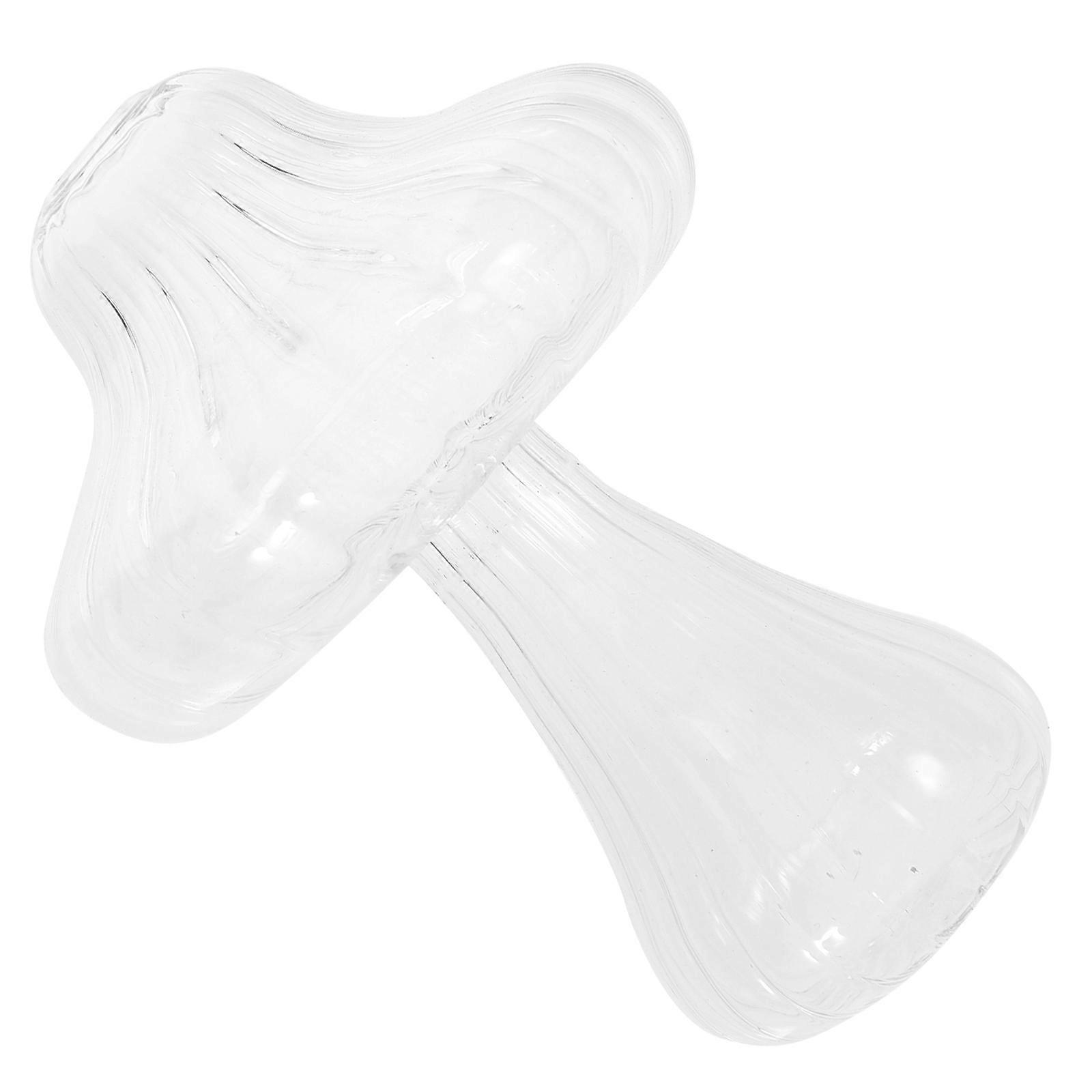 Mushroom Glass Vase for Hydroponic Plants 5Pcs Creative Tabletop Decor