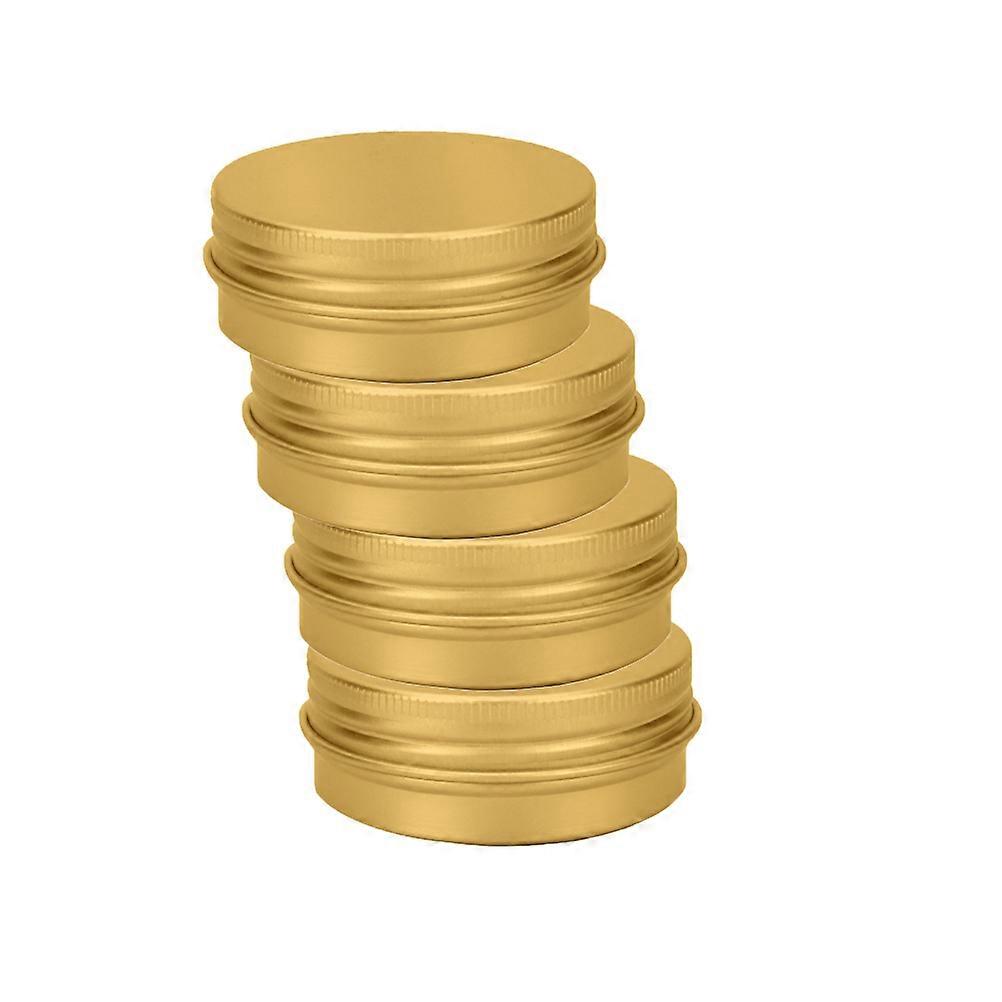 Small Aluminum Box Round Aluminum Container for Storage with 30Pcs