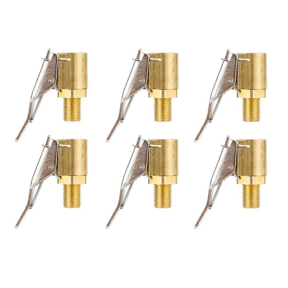Car Air Chuck Thread Air Chuck Brass Durable for Car Use 6Pcs Set