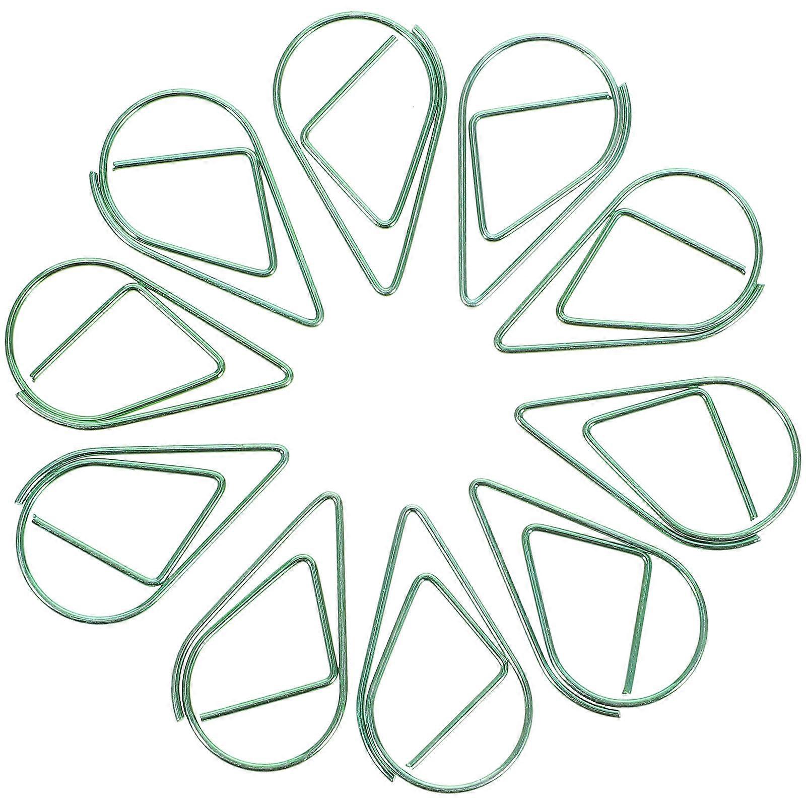 Office Paper Note Metal Clips for Decorative Bills Clamp 40Pcs Green