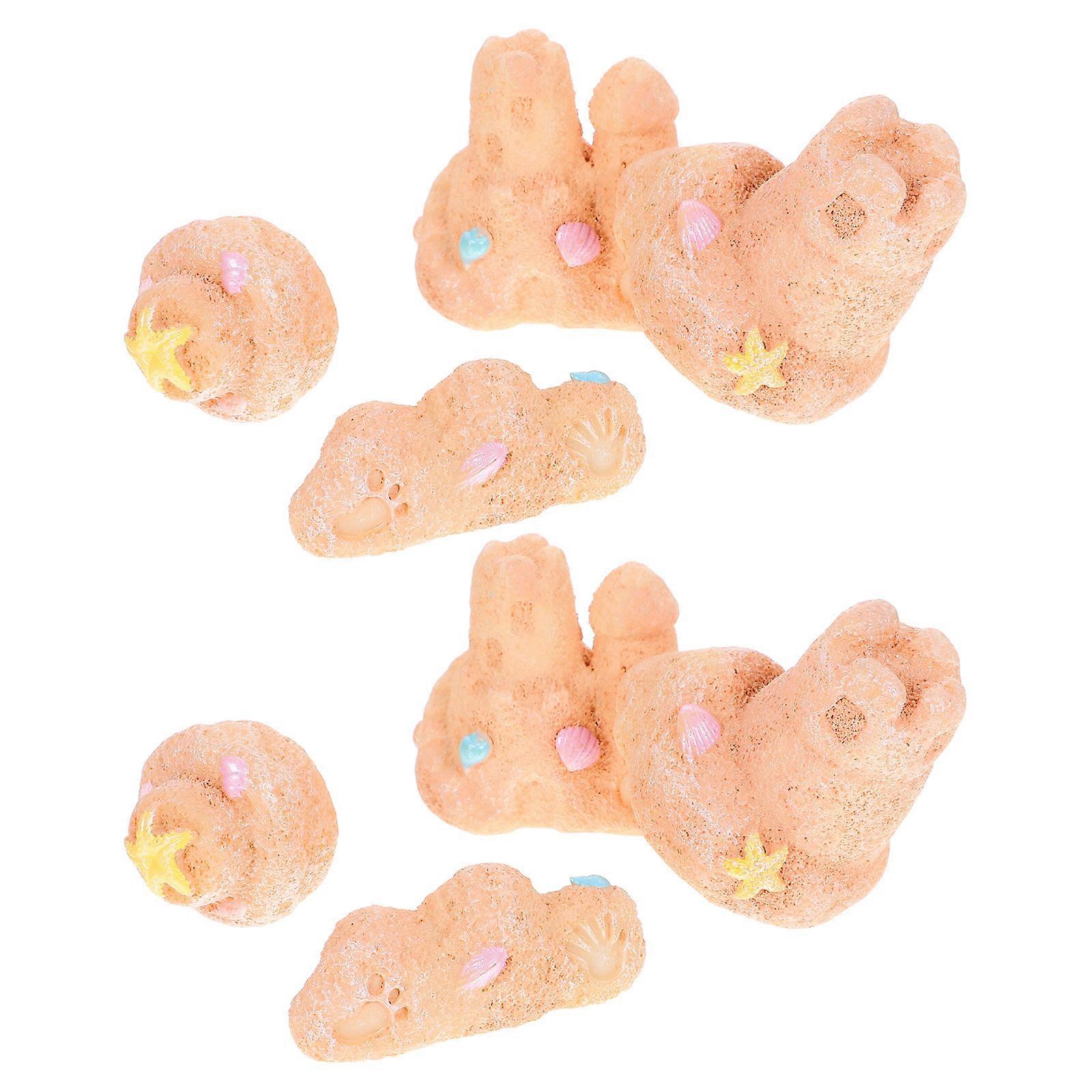Mini Sand Castle Model Resin Decoration for Aquarium 24Pcs Set