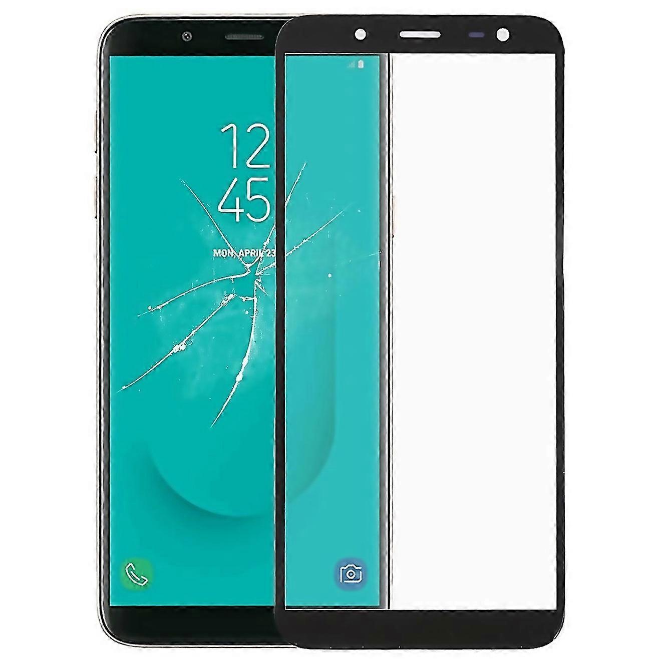 For New For Galaxy J6 J600 Front Screen Outer Glass Lens With Oca Optically Clear Adhesive