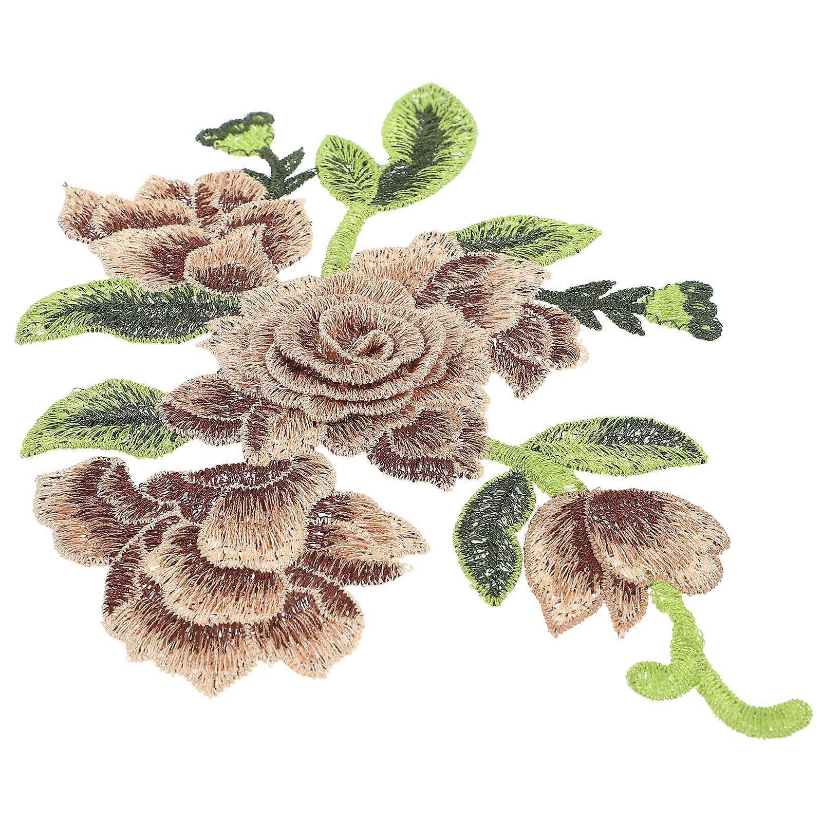 Assorted Color Flower Patches Decorative Coat Patches for DIY Use 4Pcs Set