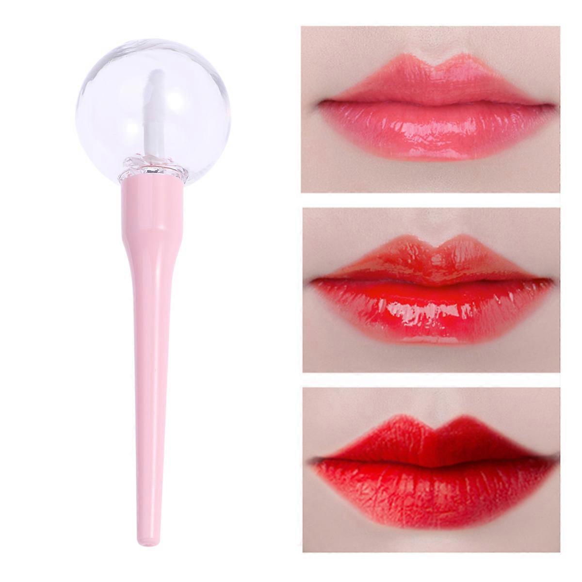 Lip Gloss Bottle Empty for DIY Lip Balm with Pink Lollipop Design