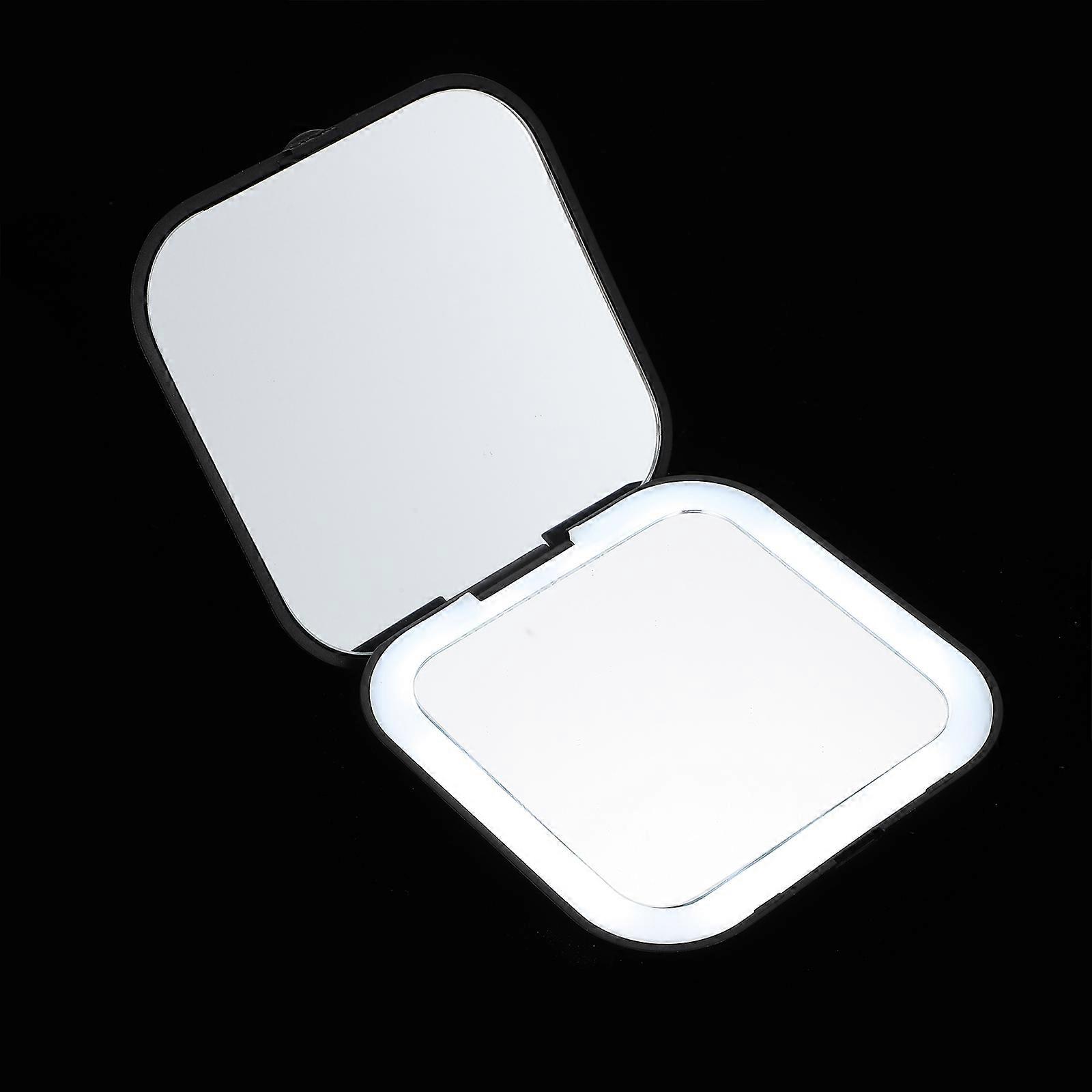 Plastic LED Makeup Mirror Portable Compact Mirror for Travel 1 Piece