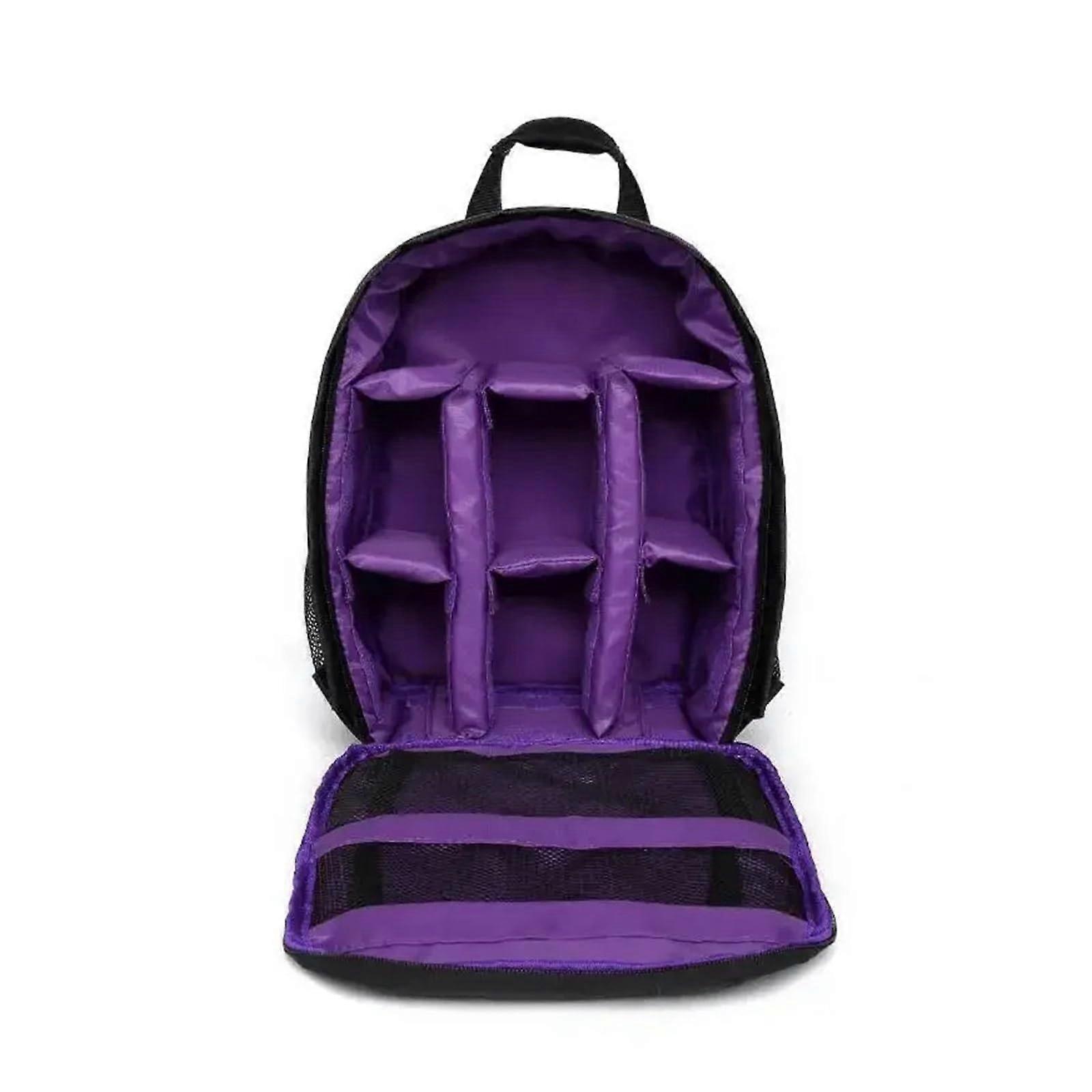Multifunctional Outdoor Camera Backpack Video Digital Shoulder Camera Bag Purple Photo Bag Case