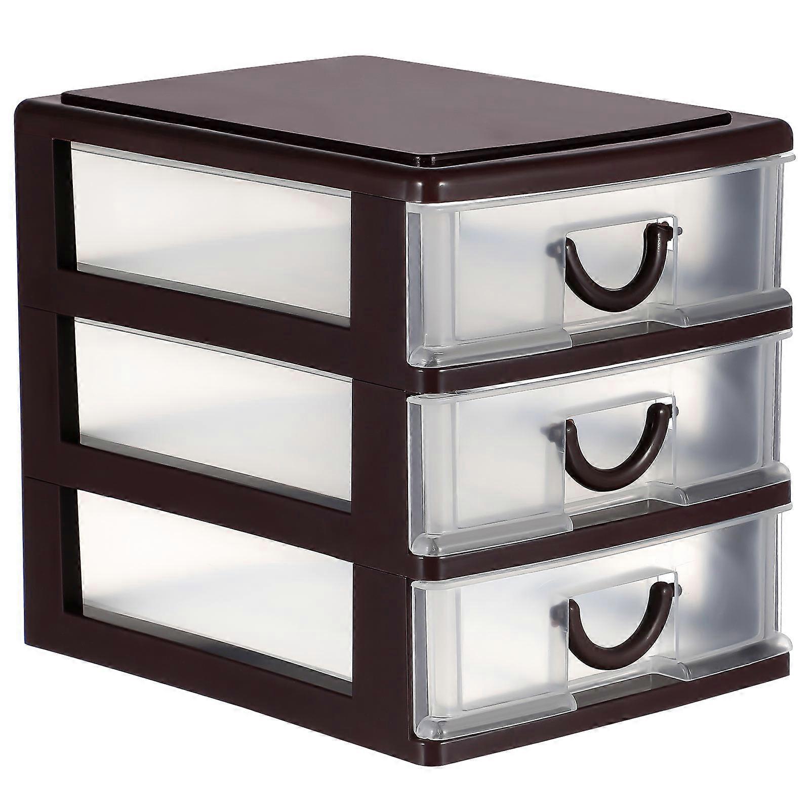 Plastic Box Organizer Multifunctional Drawer with 2Pcs for Sundries Storage