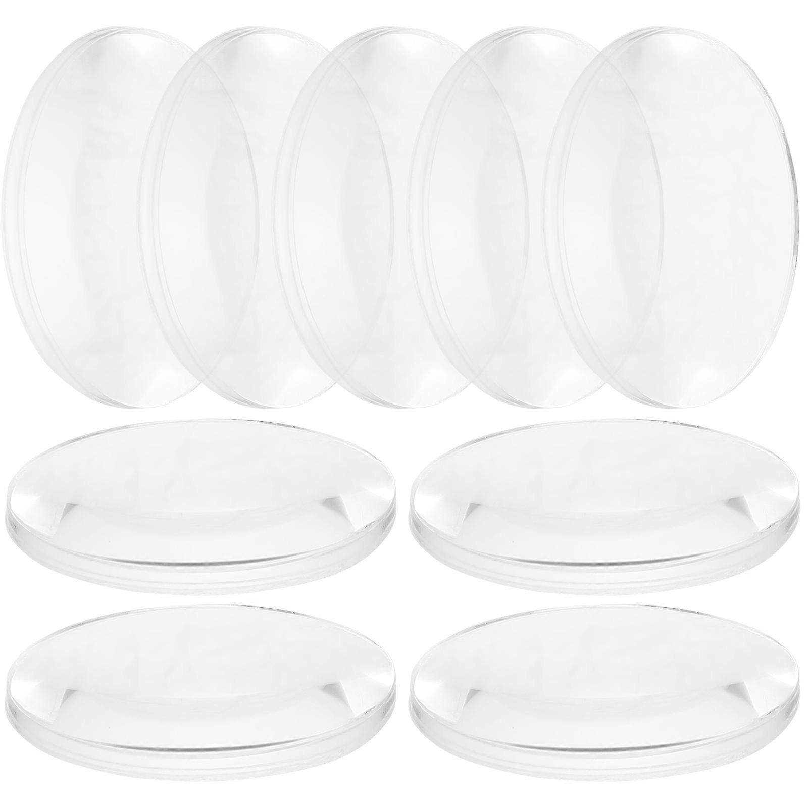 240 Pcs Acrylic Optical Lens Set For School Teaching Science Education 2.5X2.5cm Convex Light Bending