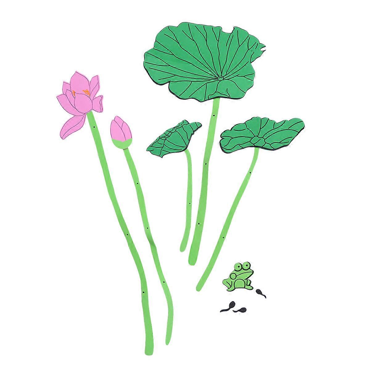 School Sticker Eva Plants Design for Wall Decoration 2Pcs Assorted Colors